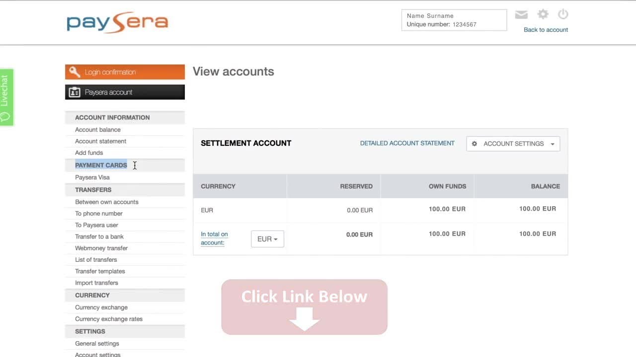 How to link PayPal to Paysera - YouTube