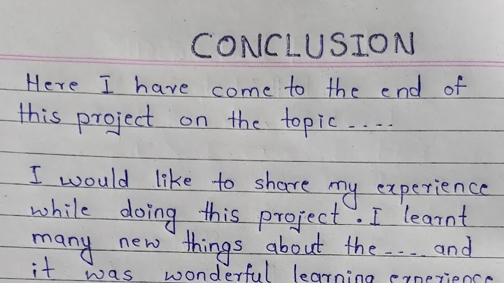 Conclusion for file | How to write conclusion |conclusion for project file |project file decoration