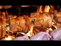 극강의 불맛을 입힌 참나무 장작구이 누룽지 통닭 / Intense fire! Oak Tree Charcoal Grilled Chicken / Korean Street Food