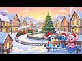 Stitch &amp; Bluey Snowy Christmas Town 🎄 Study Focus Lofi Vibes ❄️ Calm Evening Winter