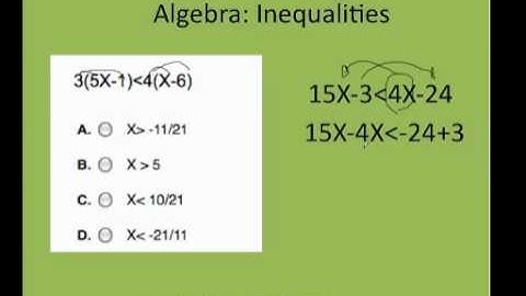 how to solve inequalities Pert test answer