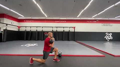 Dual Kettlebell Front Rack Alternating Reverse Lunges