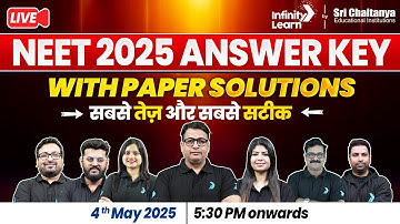 NEET Answer Key 2025 | NEET 2025 Question Paper Discussion | NEET Paper Solution & Expected Cutoff