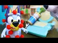 Bluey toys time for a shot  be brave for kids and toddlers  bluey dolls