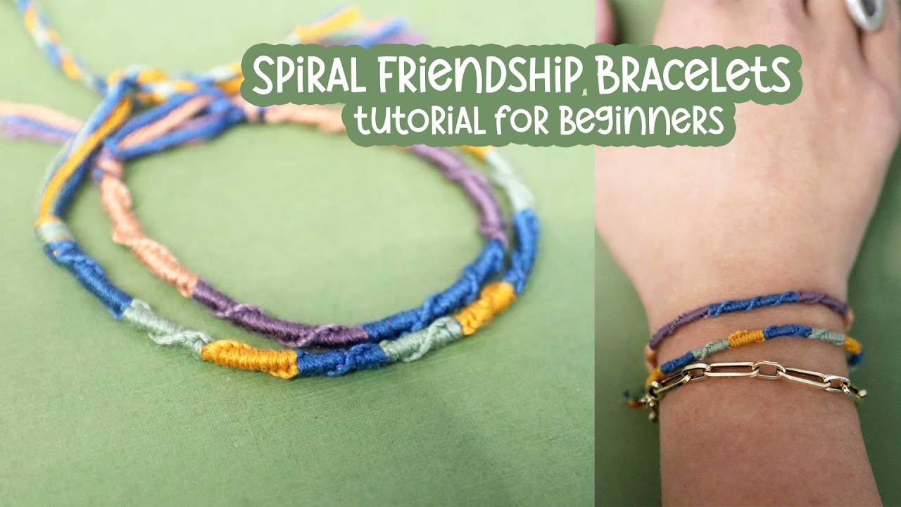 How to Make a Spiral Staircase Friendship Bracelet | Easy Beginner DIY ...