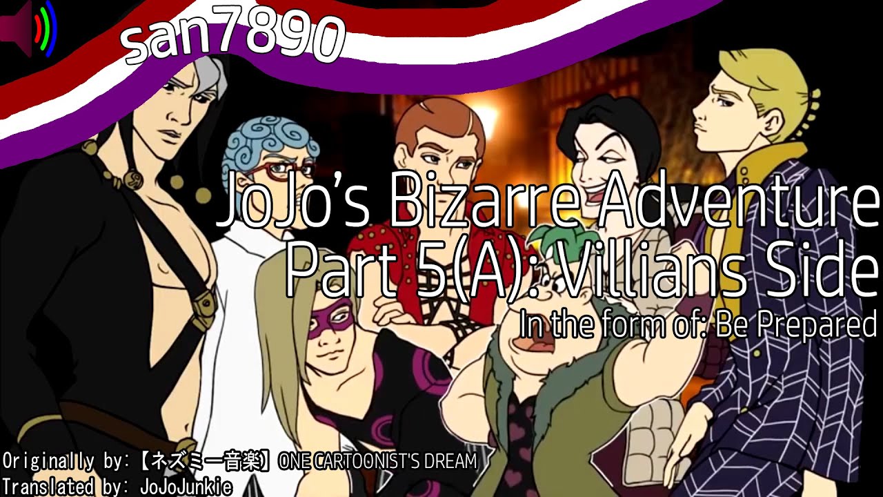One Cartoonist's Dream [JoJo and Disney Melody]: Vento Aureo Villains [Team (A)ssassination]