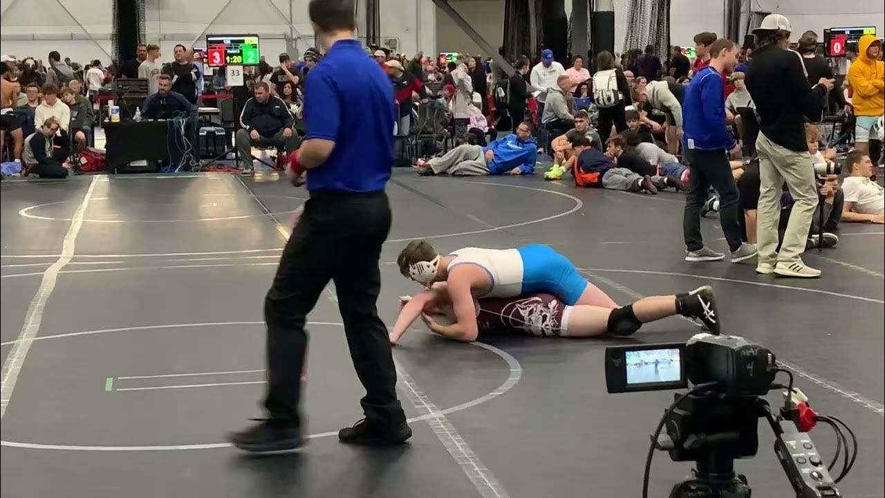 Columbus Day Duals 10922 2nd part of match And ry wins with a pin