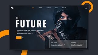 Game Preview  Landing Page Design in Adobe XD (2021)