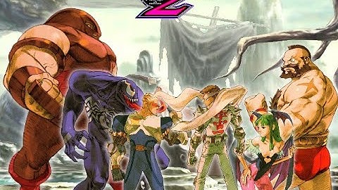 Juggernaut & Captain Commando & Venom vs Zangief & Morrigan & Jin | Marvel vs Capcom 2