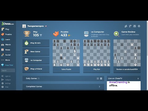 Practice chess on chess.com