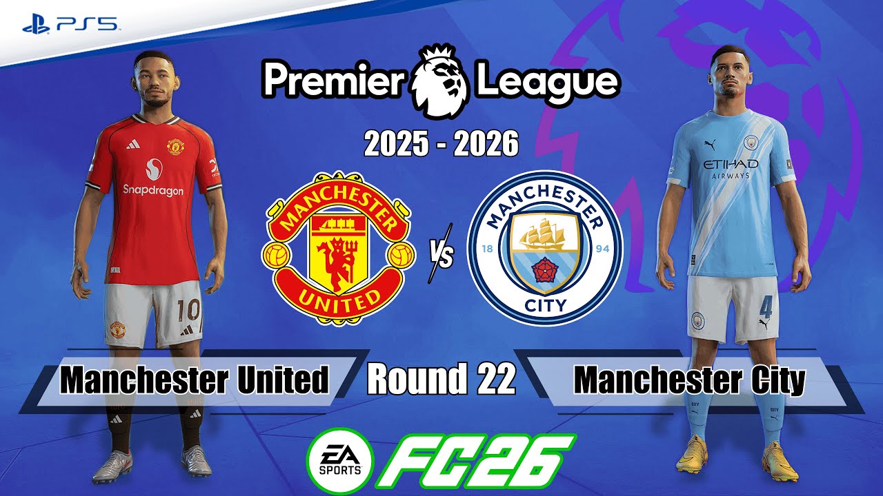 Manchester United vs Manchester City | Premier League 25/26 | Full Match | FC 26 - PS5™[4K]