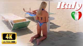 ITALY Beach Walk 4K🌴Summer Walking Along the Coast | Italian Bikini Beach Fashion 4K60 Resimi