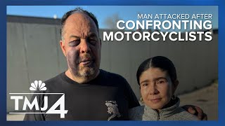 Man beaten by motocylists after confronting them for driving on pedestrian trail