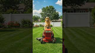 Dog Rides The Lawn Mower - Dog Lovers Animal Lovers Cute Funny ,,