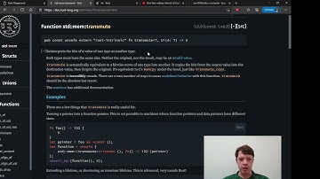 Easy Rust 167: Tour of the standard library: the unsafe function transmute