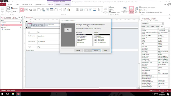 MS ACCESS: Search Button