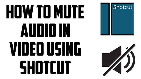 How To Mute Audio Part In Video | Shotcut Video Editor | Shotcut Audio Editing