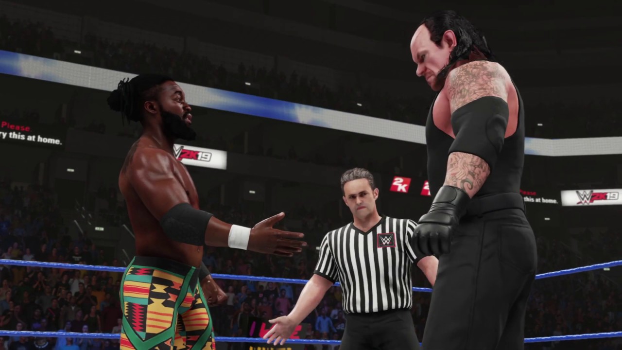 WWE 2k19 The Undertaker vs. Kofi Kingston - YouTube