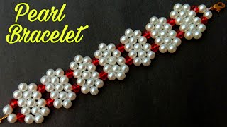 How I Make Pearl Bracelet//Bracelet Making// Useful & Easy