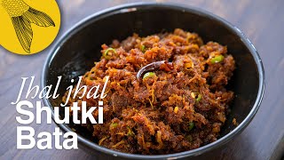 Shutki machh bata—Bengali hot-garlicy dried fish recipe