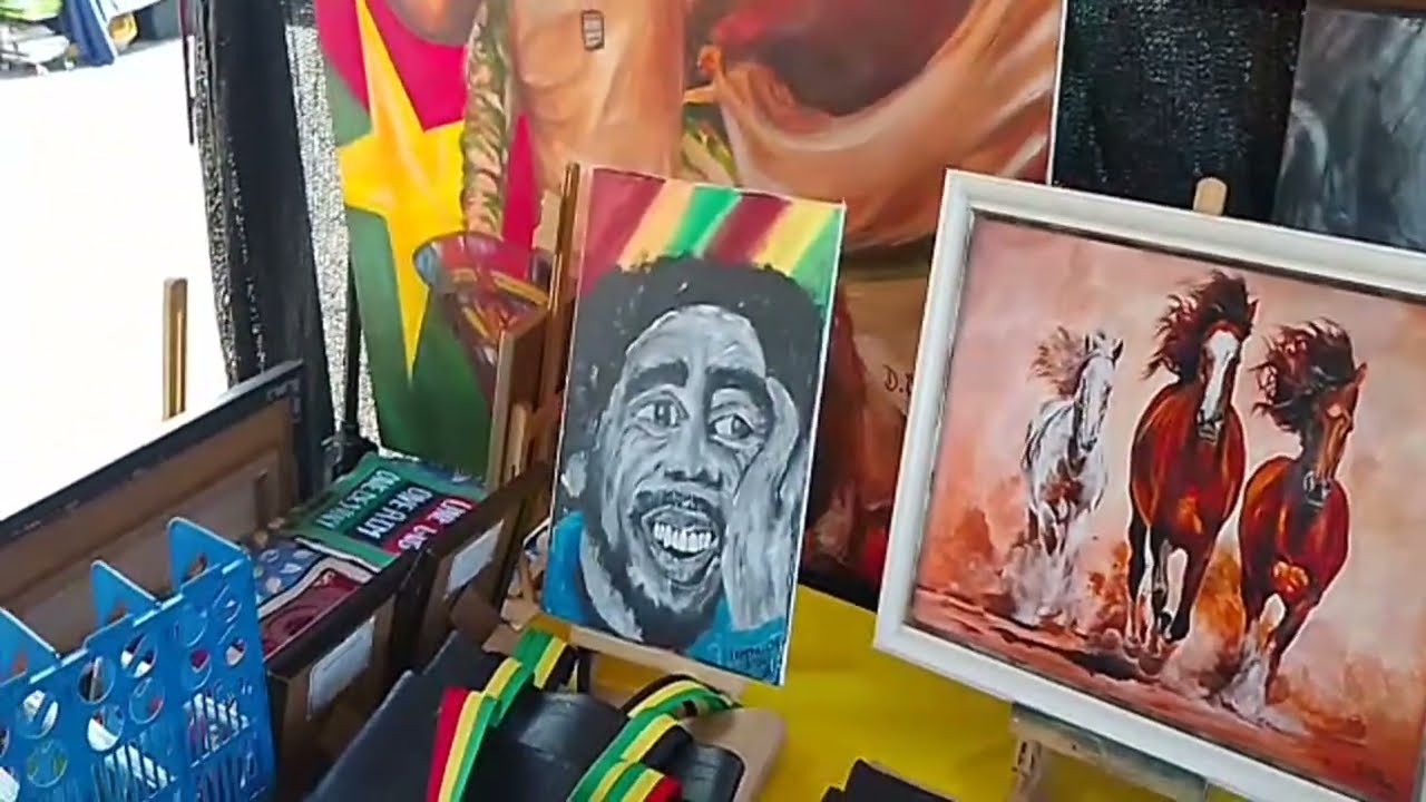 In The Yard Of IRIE FM Art Painting At Marcus Garvey Celebration At Ocho Rios August 17, 2025