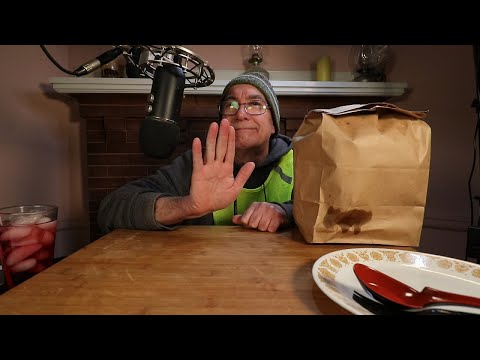 ASMR Eating Chinese food after 60 hour fast whispering