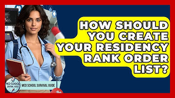 How Should You Create Your Residency Rank Order List? - Med School Survival Guide
