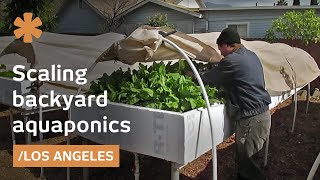 Backyard aquaponics as self-sustained farm in (sub)urban LA