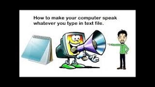 How to make your Computer speak using notepad (vbs)