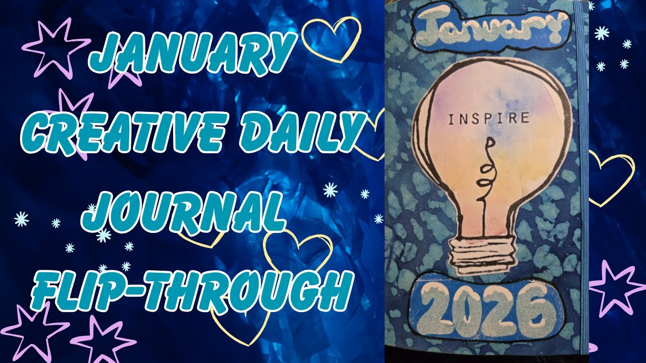 Creative. January Flipping my January Creative Daily Journal! - YouTube