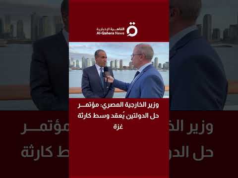 وزير الخارجية المصري مؤتمر حل الدولتين ي عقد وسط كارثة غزة