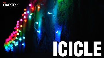 AvatarControls Programmable Smart RGBIC Icicle Christmas Decoration Lights 33FT/66FT/99FT