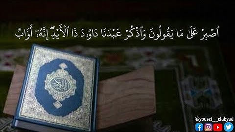 ﴿ اصبر علي ما يقولون واذكر عبدنا داود ذا الأيد إنه أواب ﴾ سورة ص الآيه 17 / القارئ وديع اليمني