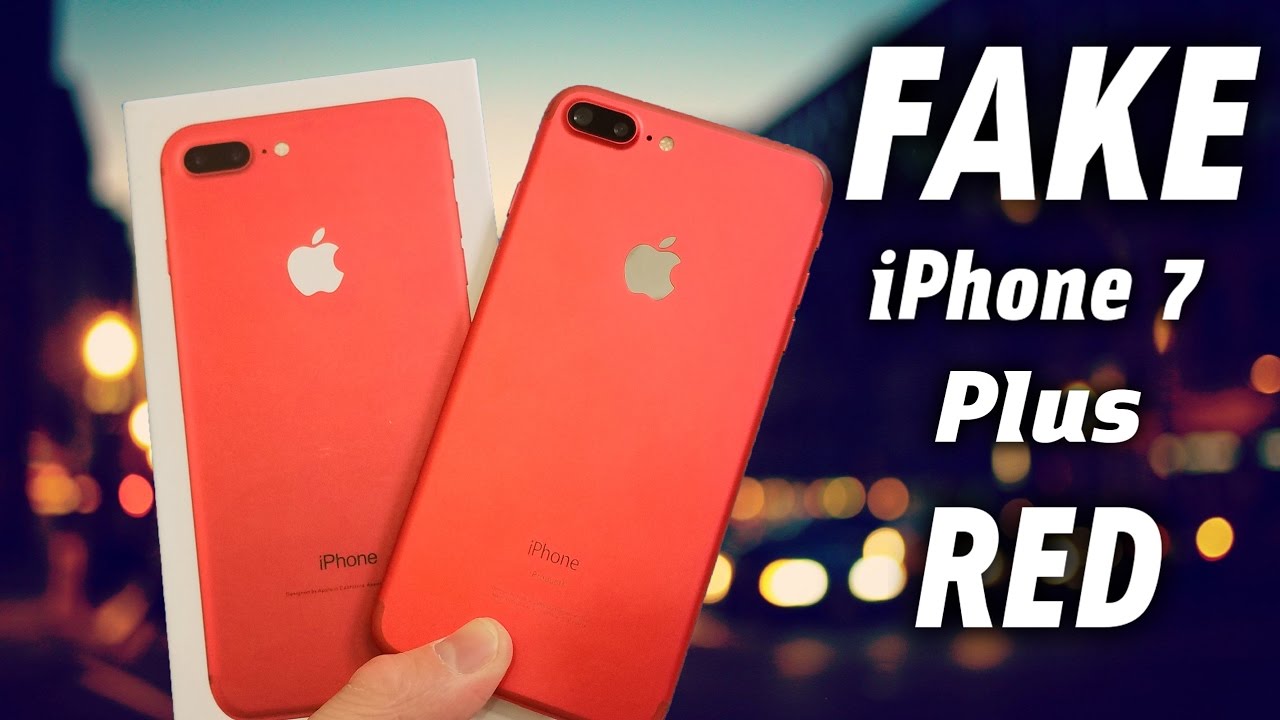 Australsk person Lav en snemand Ansættelse FAKE Red iPhone 7 Plus - Buyers Beware 1:1 Clone! - YouTube