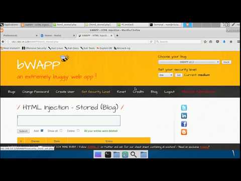 [medium + high] bWAPP HTML Injection Stored for medium level