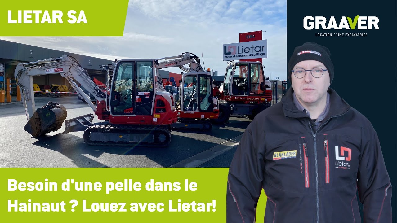 Louer une mini pelle dans le Hainaut ? Venez à Lietar !