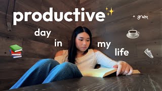 a productive day in my life | working out, reading, skincare...