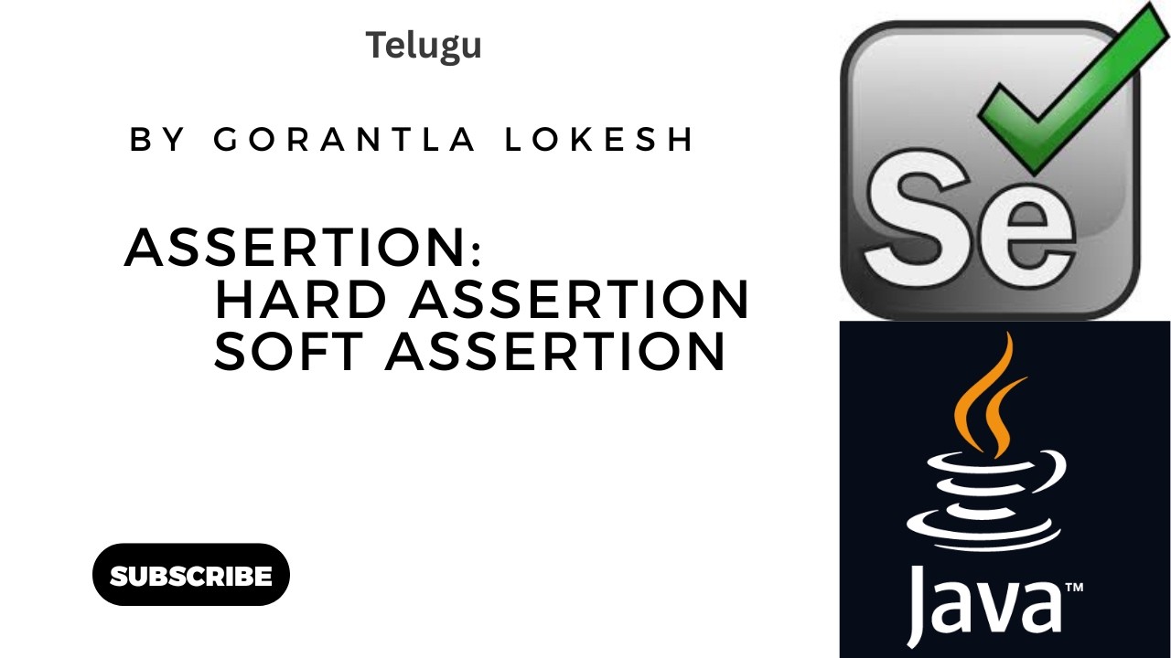 Selenium Java Tutorial 26: Assertions in Selenium Java TestNG #telugu # ...