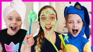 SONIC and Kin Tin SPA Day in our HOUSE!!⚡️DISASTER! Mom & Baby Sways CRAZY MAKEOVER for Mothers Day! screenshot 1
