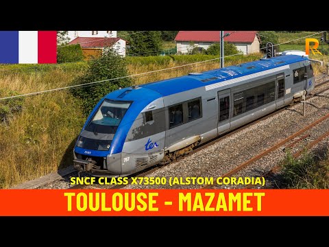 Cab Ride Toulouse - Mazamet (TER Occitanie, France) train driver's view in 4K
