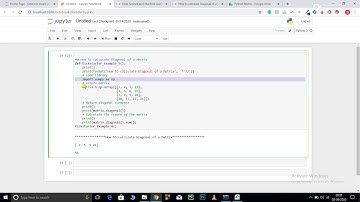 Diagonal & Trace of a Matrix