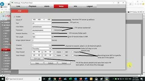 FTP Configure in CP Plus DVR