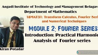 18MAT31: Introduction: Practice harmonic analysis of FS