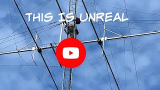 Dangerous Dilemma: 700Pound Antenna Suspended by Cable on Tower with Ray W2RE