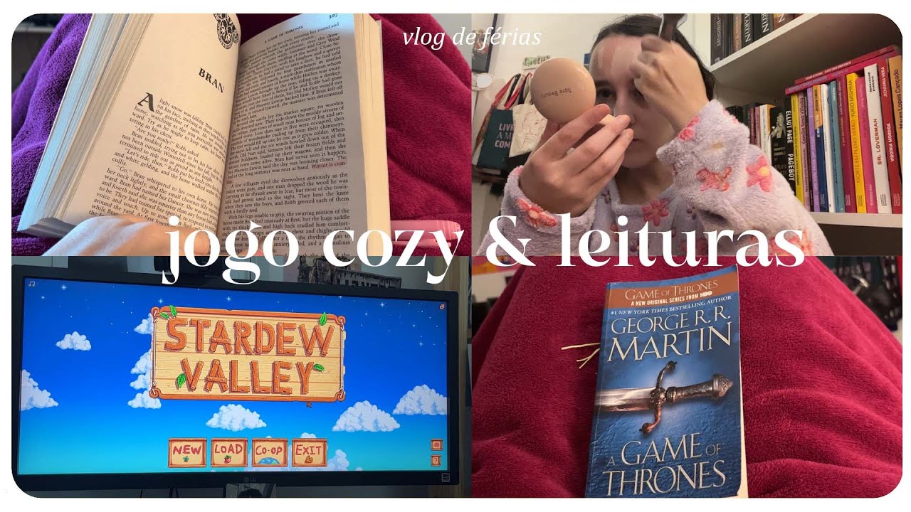 viciei em stardew valley e li um pouco 🎮📖🍓 vlog de férias