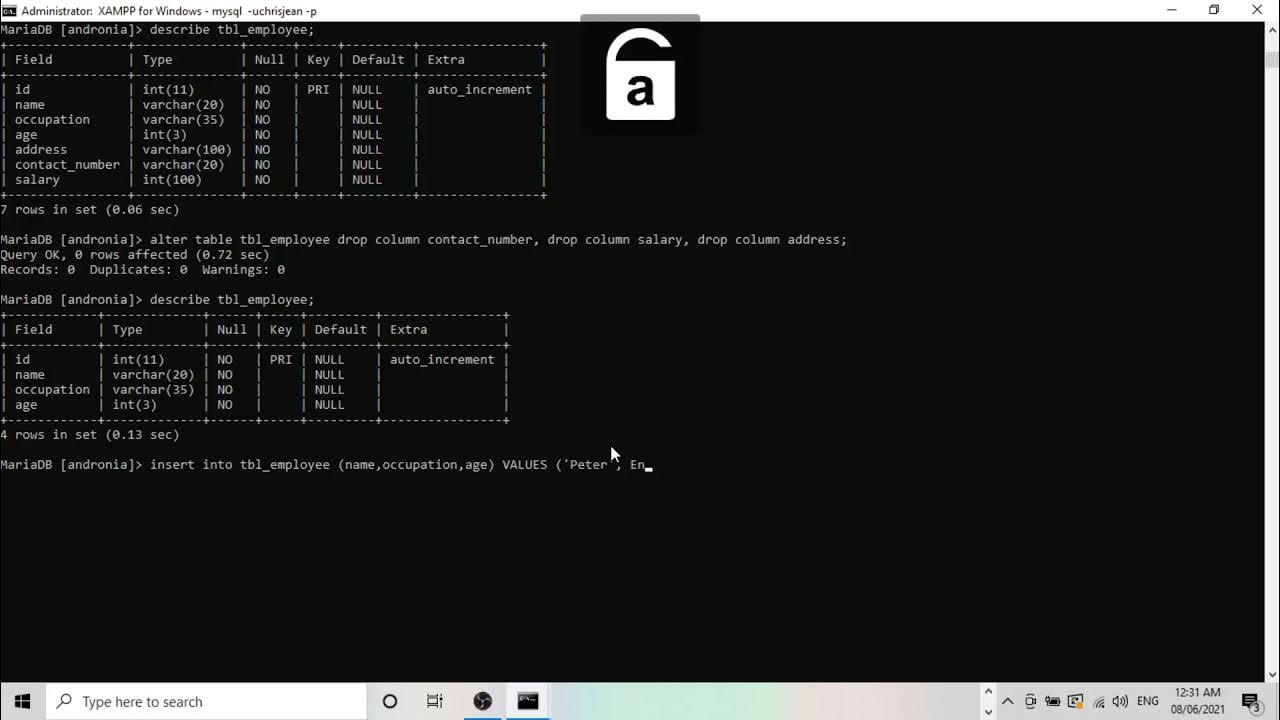 DATABASE MAKING WITH XAMPP THROUGH POWER SHELL PART 2 YouTube