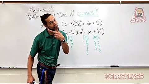 5 Minute Math: Algebra - Factoring Sum (and Difference) of Cubes - PLUS FORMULA SIGNS HACK :)