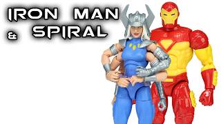 Marvel Legends IRON MAN & SPIRAL Marvel vs. Capcom  (MvC Game) 2pk Action Figure Review screenshot 2