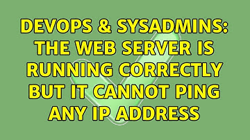 DevOps & SysAdmins: The web server is running correctly but it cannot ping any ip address