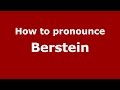 How to pronounce Berstein (Spanish/Argentina) - PronounceNames.com